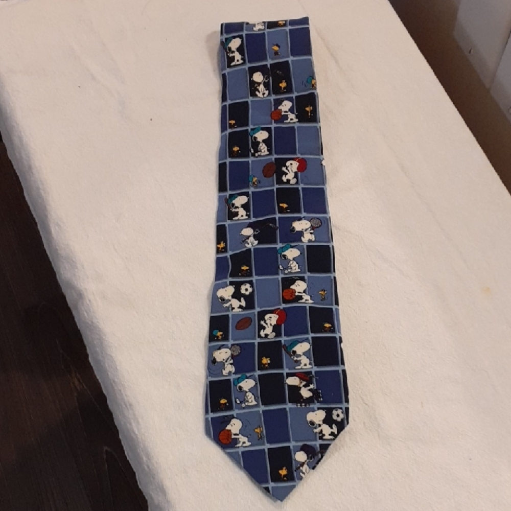Snoopy Sports Theme Tie